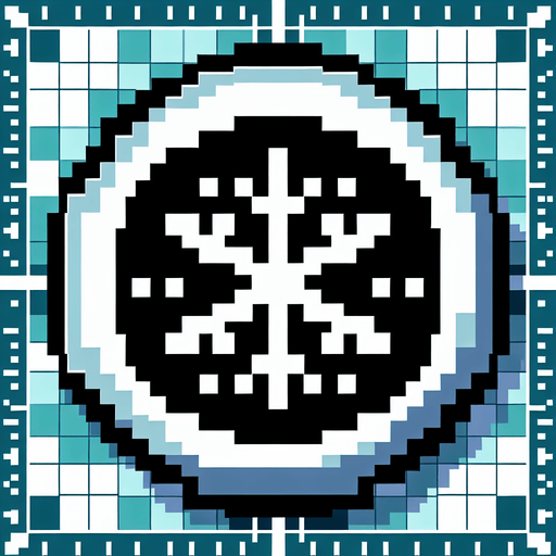 game coin with a snowflake symbol. pixelated. 8 bit. Single Game Texture. In-Game asset. 2d. Blank background. High contrast. No shadows.