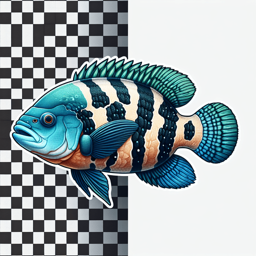 a realistic oscarFish.
Single Game Texture. In-Game asset. 2d. Blank background. High contrast. No shadows.