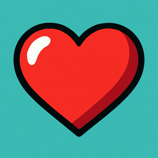 Heart.
In-Game asset.  2d.  High contrast.  No shadows