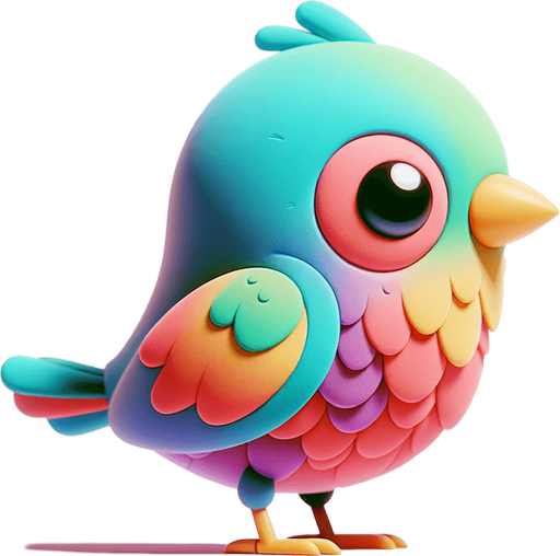 Bird.
2D cartoon, no background