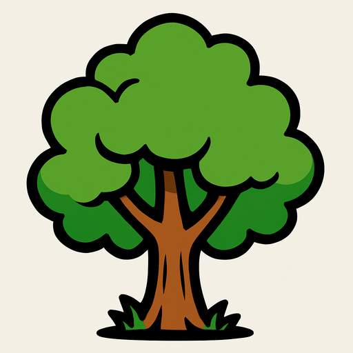 Tree 2d.
In-Game asset.  2d.  High contrast.  No shadows