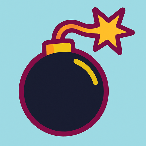 bomba.
In-Game asset.  2d.  High contrast.  No shadows