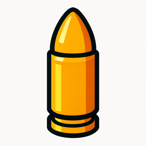 Bullet.
In-Game asset.  High contrast.  No shadows
