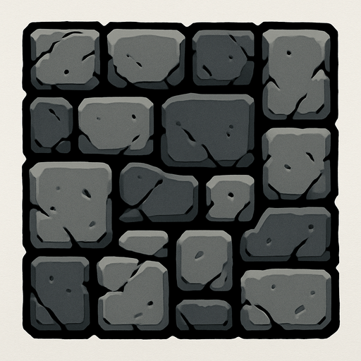 stone, cell for wall.
In-Game asset.  2d.  High contrast.  No shadows