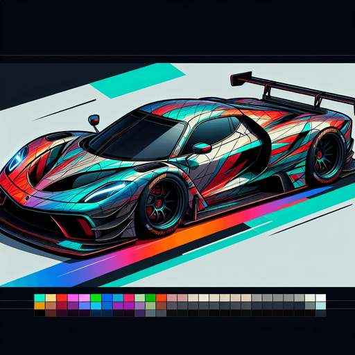 FERRARI.
Single Game Texture. In-Game asset. 2d. Blank background. High contrast. No shadows.