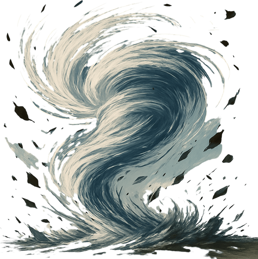 Vendaval, algo realista.
In-Game asset.  2d.  High contrast.  No shadows