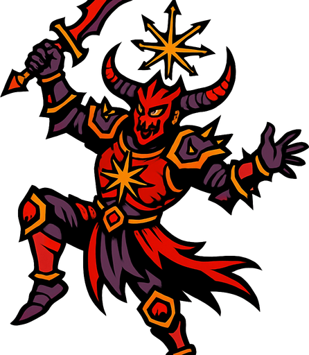 Un bailarin del caos.
In-Game asset.  2d.  High contrast.  No shadows