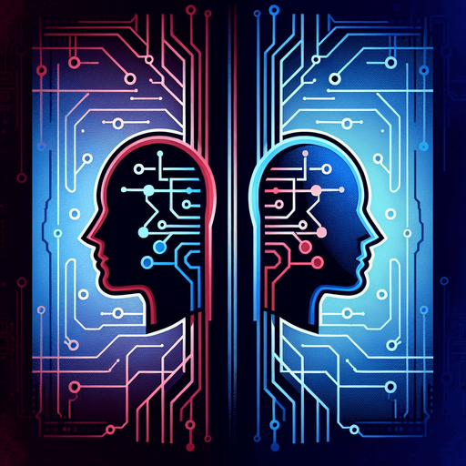 Two stylized head silhouettes (one representing the hero, one the enemy) connected by arcing lines of digital energy or circuit patterns. Color could be a mix of blue (control) and maybe red/purple (target)..
Single Game Texture.  In-Game asset.  2d.  Blank background.  High contrast.  No shadows