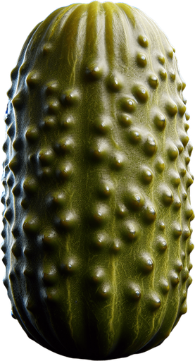 Pickles.
Single Game Texture. In-Game asset. 2d. Blank background. High contrast. No shadows.