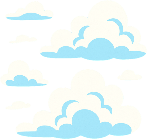 gökyüzü.
In-Game asset.  2d.  High contrast.  No shadows