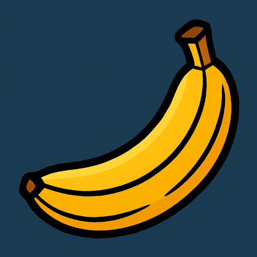 Banana.
In-Game asset.  2d.  High contrast.  No shadows