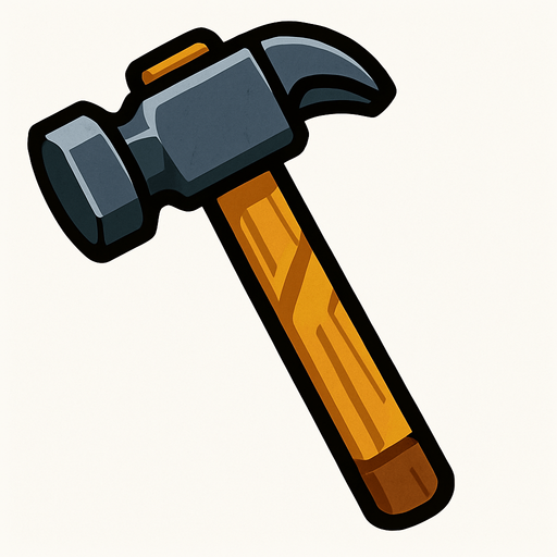 Hammer.
In-Game asset.  2d.  High contrast.  No shadows