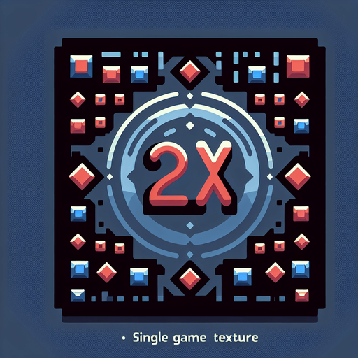 elevler içinde 2X yazısı.
Single Game Texture. In-Game asset. 2d. Blank background. High contrast. No shadows.