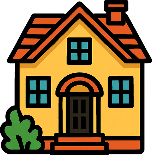 house.
In-Game asset.  2d.  High contrast.  No shadows