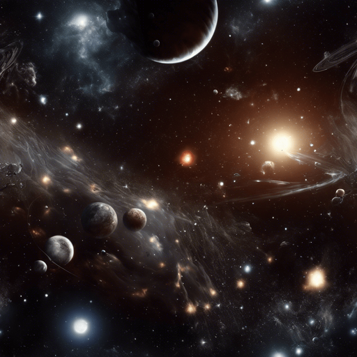 Pitch-dark realistic outer space