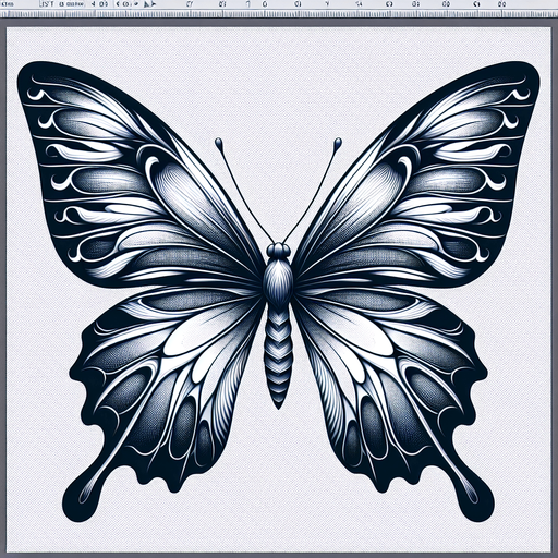 generate a butterfly.
Single Game Texture.  In-Game asset.  2d.  Blank background.  High contrast.  No shadows