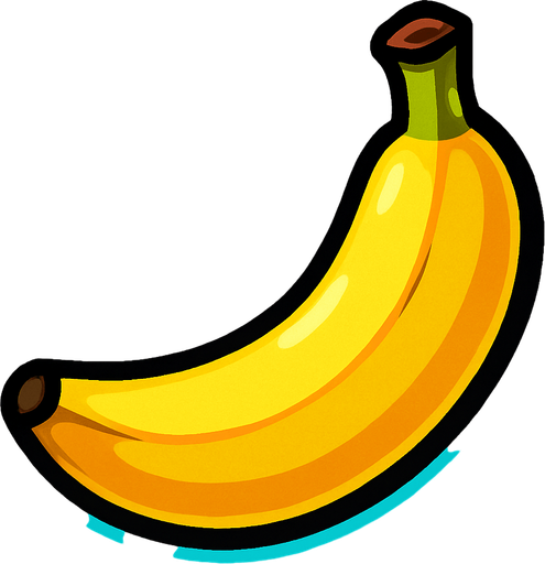 banana.
In-Game asset.  2d.  High contrast.  No shadows