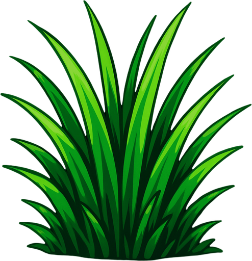 grass.
In-Game asset.  2d.  High contrast.  No shadows