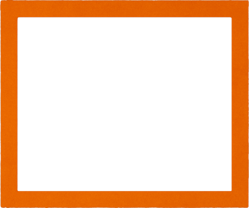 Orange framed rectangle with transparent middle. The rectangle A side is much longer than the B side.