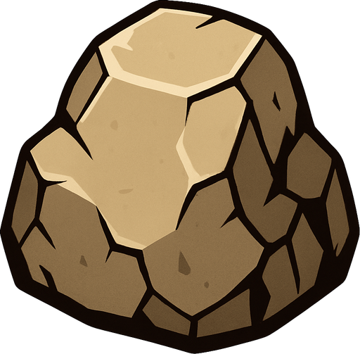stone 2d no background.
In-Game asset.  2d.  High contrast.  No shadows