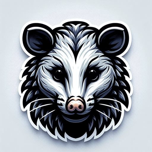 Opossum head, icon
Single Game Texture. In-Game asset. 2d. Blank background. High contrast. No shadows.