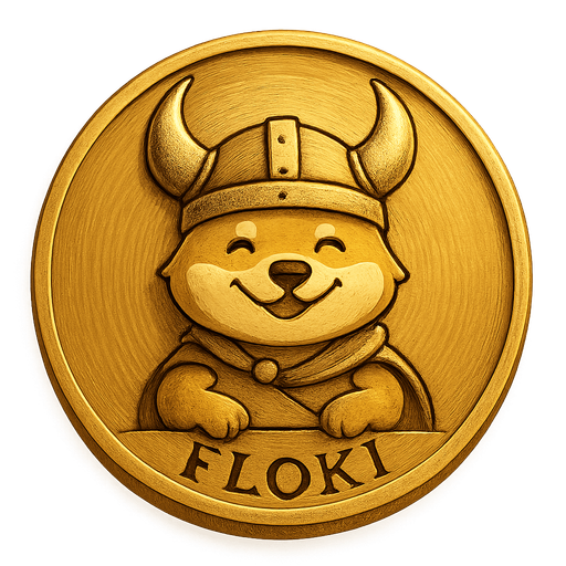 Golden coin with Floki