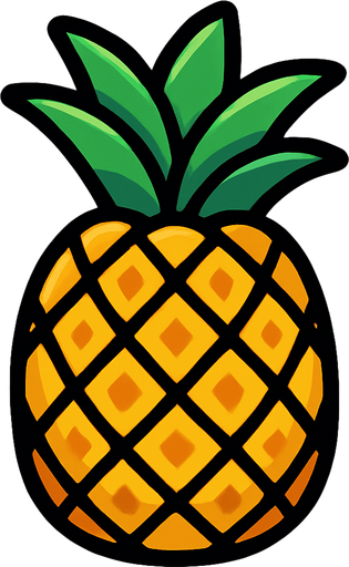 make the pineapple.
In-Game asset.  2d.  High contrast.  No shadows