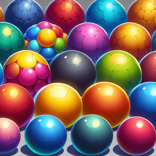 Colour balls.
Single Game Texture.  In-Game asset.  2d.  Blank background.  High contrast