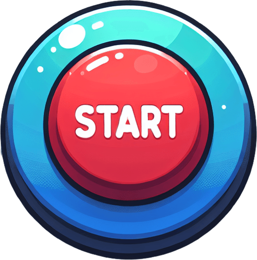 Start button.
Single Game Texture. In-Game asset. 2d. Blank background. High contrast. No shadows.