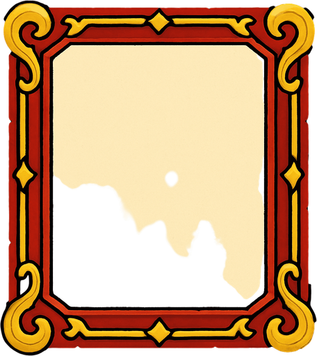 Marco de menu con relleno sin ningun texto.
In-Game asset.  2d.  High contrast.  No shadows