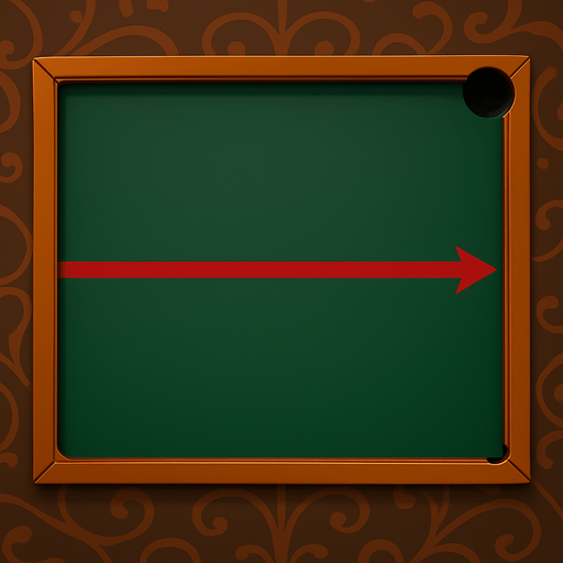 Change the center bumper on the table into a red line that’s painted on the table, like a casino table, that ends in an arrow on the right hand side. At the end of the arrow put a pocket on the side railing like a pool table.