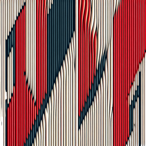 simple red and white vertical dashes.