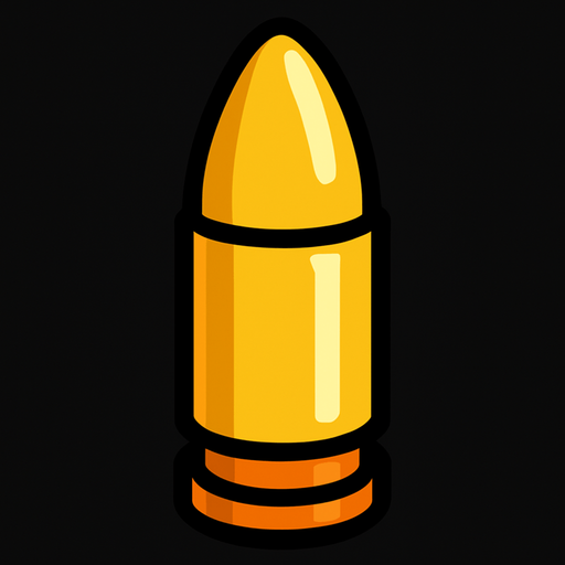 Bullet.
In-Game asset.  2d.  High contrast.  No shadows