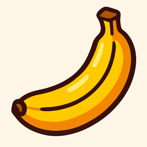banana.
In-Game asset.  2d.  High contrast.  No shadows