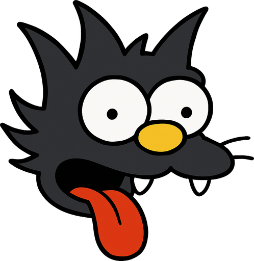 Scratchy's head.
In-Game asset.  2d.  High contrast.  No shadows. Simpsons