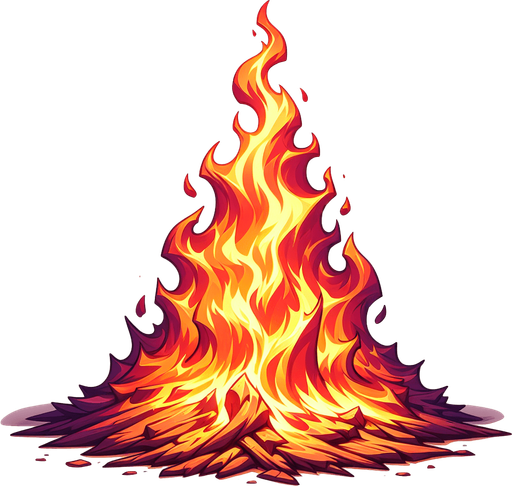 🔥 fire.
Single Game Texture.  In-Game asset.  2d.  Blank background.  High contrast.  No shadows
