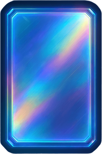 button in the shape of a protorealistic holographic futuristc Rectangle .
Front view.