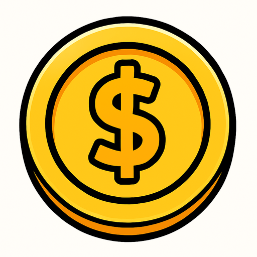 Coin.
In-Game asset.  2d.  High contrast.  No shadows