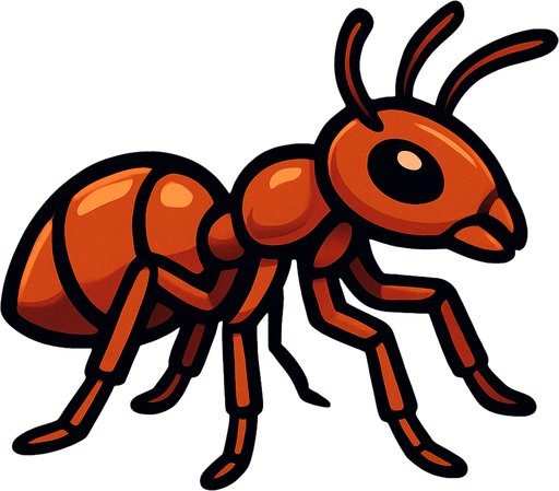 Ant.
In-Game asset.  2d.  High contrast.  No shadows