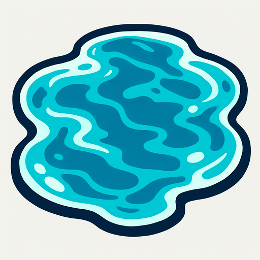 water look on top.
In-Game asset.  2d.  High contrast.  No shadows