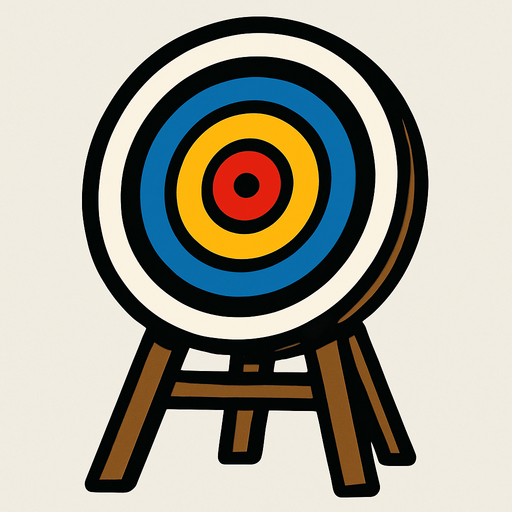 archer target.
In-Game asset.  2d.  High contrast.  No shadows