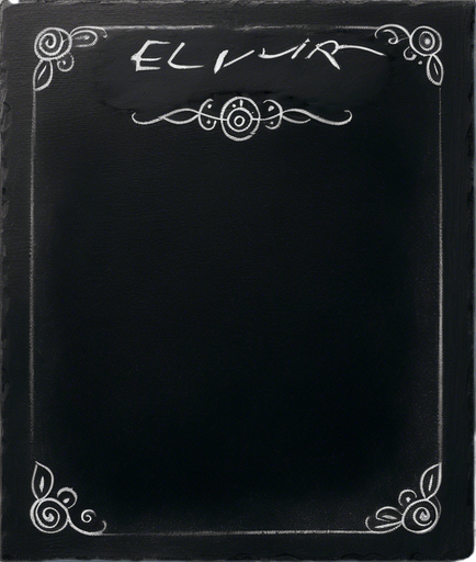 Inpaint the Word "ELIXIR" in chalk