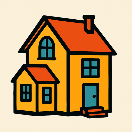 house.
In-Game asset.  2d.  High contrast.  No shadows