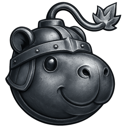 Transformalo todo en metal. Recuerda los rasgos de capibara. Hazlo redondo y sin fondo.