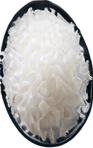 Long thin white rice