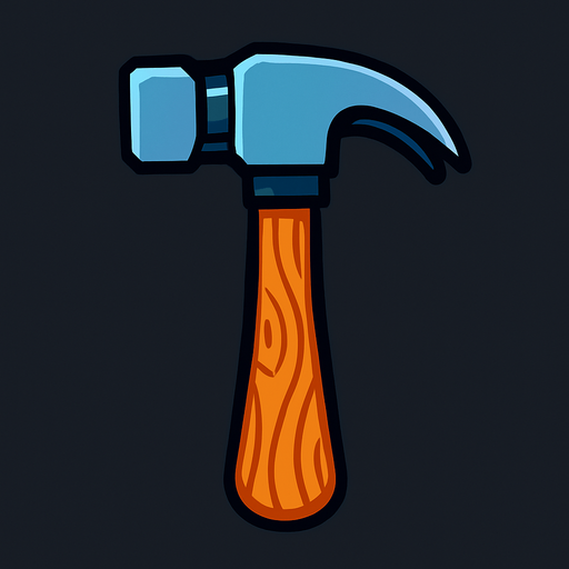 Hammer.
In-Game asset.  2d.  High contrast.  No shadows