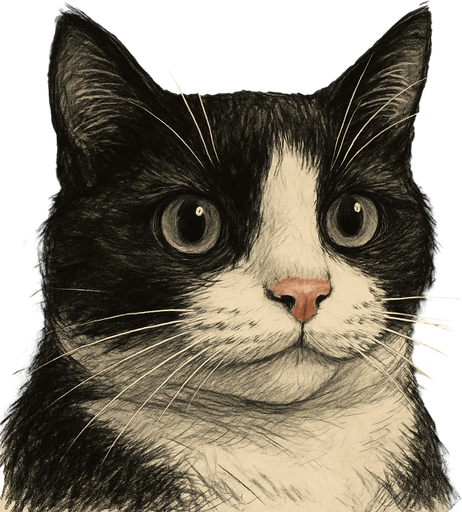 Not the hand with the cat.