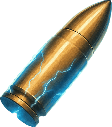 lightning bullet top view