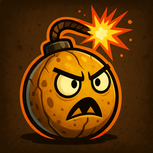 explosivewallnut de plantas vs zombies fusion.
In-Game asset.  2d.  High contrast