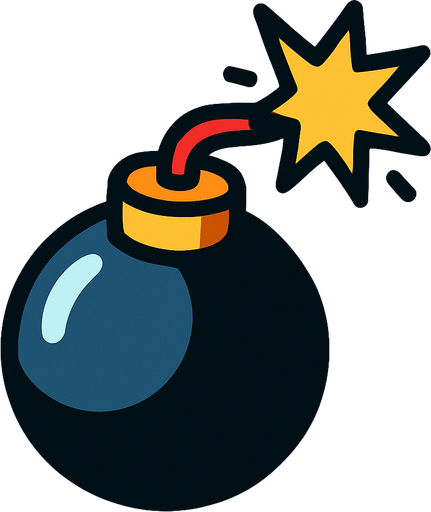 bomb.
In-Game asset.  2d.  High contrast.  No shadows